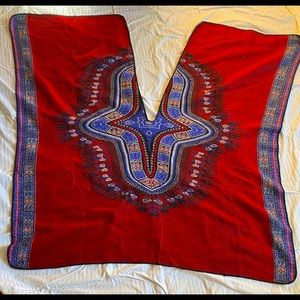 BIG red poncho in good condition